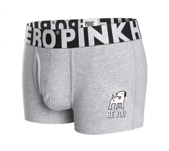 Мужские трусы Pink Hero серые Be You PH522-5