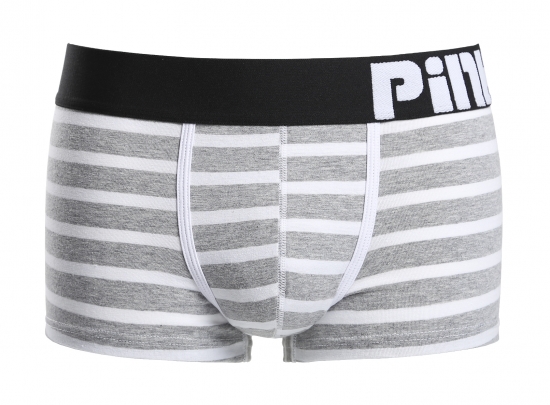 Мужские трусы Pink Hero серые в белую полоску PH1281-7