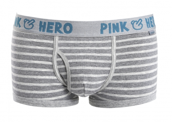 Мужские трусы Pink Hero серые в полоску PH1203-8