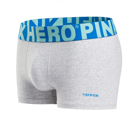 Мужские трусы Pink Hero серые с большими буквами PH528-7