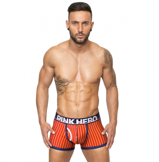 Мужские боксеры Pink Hero красные в полоску PH1237-3