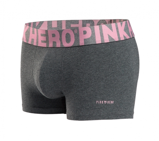 Мужские трусы Pink Hero темно-серые с большими буквами PH528-6