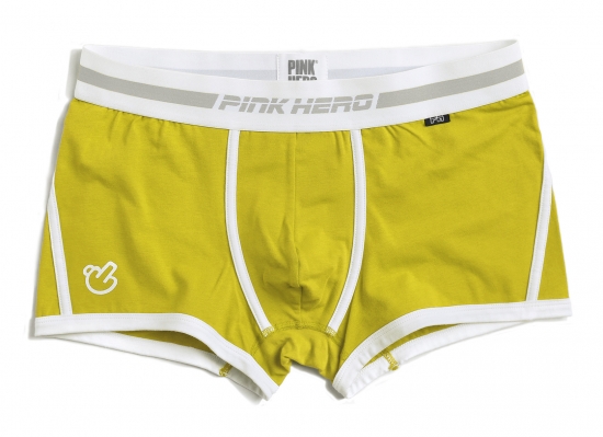 Мужские трусы Pink Hero желтые с белой окантовкой PH523-6