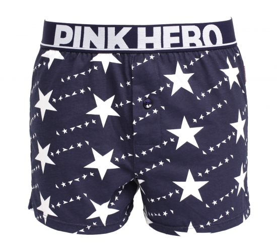 Мужские трусы Pink Hero темно-синие со звездами удлиненные PH1275-2