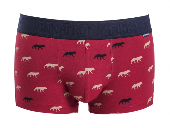 Мужские трусы Pink Hero красные с волками PH1286-1