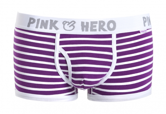 Мужские трусы Pink Hero пурпурные в полоску PH1203-5