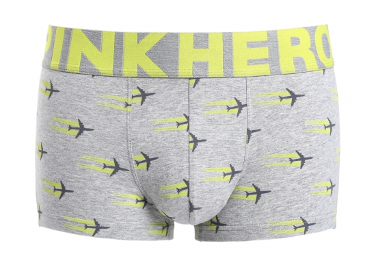 Мужские трусы Pink Hero серые с самолетами PH803-2