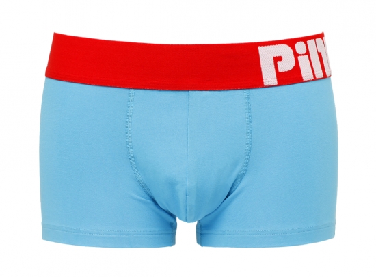 Мужские трусы Pink Hero голубые с красной резинкой PH1258-7