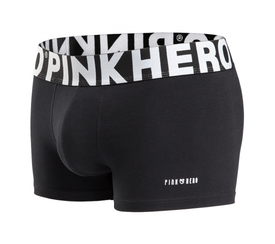 Мужские трусы Pink Hero черные с большими буквами PH528-5