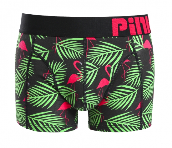 Мужские трусы Pink Hero черные с фламинго PH512-1