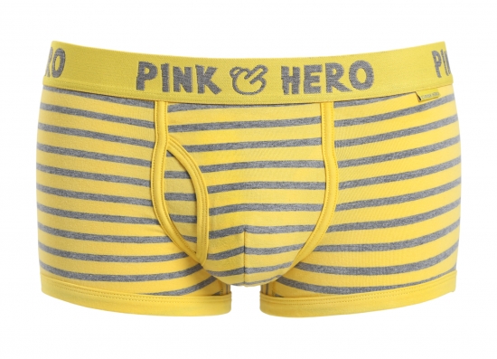 Мужские трусы Pink Hero желтые в серую полоску PH1203-6