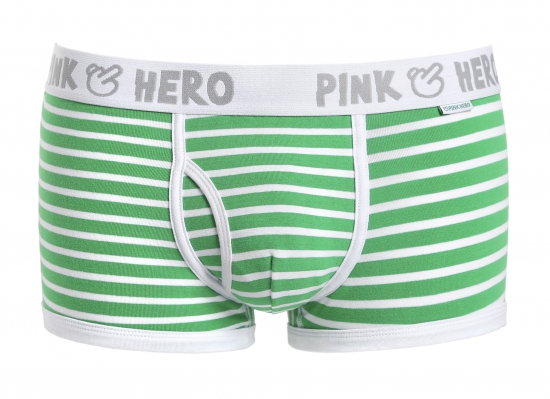 Мужские трусы Pink Hero зеленые в полоску PH1203-4