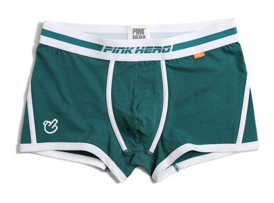 Мужские трусы Pink Hero зеленые с белой окантовкой PH523-4