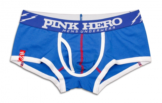 Мужские укороченные боксеры Pink Hero голубые Devil PH1226-3